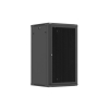 Szafa instalacyjna rack wisząca 19 cali 22U 600x600 czarna drzwi perforowane( flat pack)