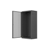 Szafa instalacyjna rack wisząca 19 cali 27U 600x450 czarna drzwi perforowane (flat pack)-26097917