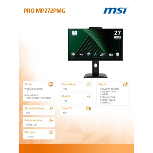Monitor 27 cali PRO MP272PMG LED/FHD/Flat/120Hz/czarny-26095745