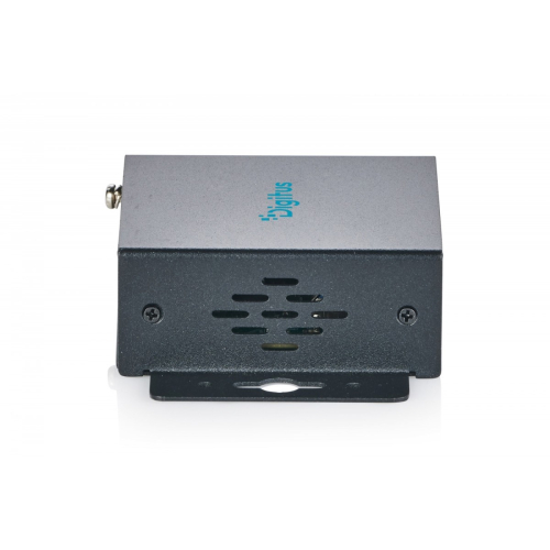 HUB przemysłowy kompaktowy 4-portowy USB 3.2 Gen1 5Gbit/s, 4x USB-A, host USB-C, metal IP30, porty przykręcane, zasila