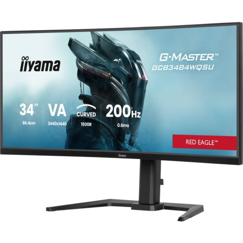 Monitor G-Master 34 cale GCB3484WQSU-B2,VA,UWQHD,200Hz,1500R,21:9, 450cd, 2x5W, PIP, PBP, 2xHDMI, DP, 2xUSB 3.2, 2xU