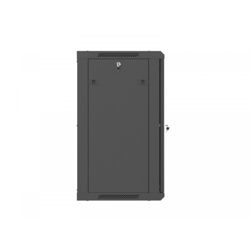 Szafa instalacyjna rack wisząca 19 cali 15U 600x450 czarna drzwi perforowane (flat pack)-26097784