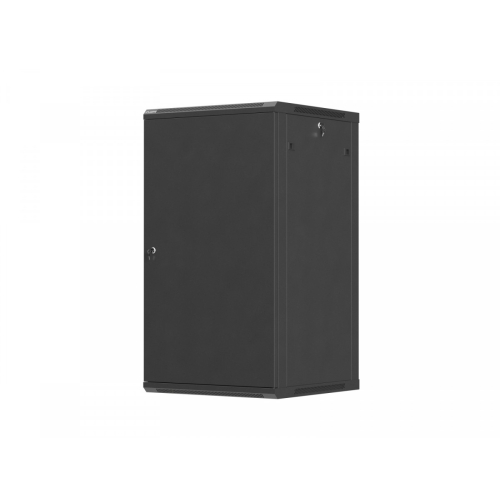 Szafa instalacyjna rack wisząca 19 cali 22U 600x600 czarna drzwi metalowe (flack pack)-26097852