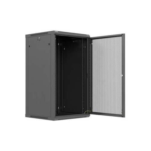 Szafa instalacyjna rack wisząca 19 cali 22U 600x600 czarna drzwi perforowane( flat pack)-26097888