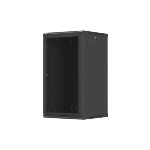 Szafa instalacyjna rack wisząca 19 cali 22U 600x600 czarna drzwi perforowane( flat pack)-26097892