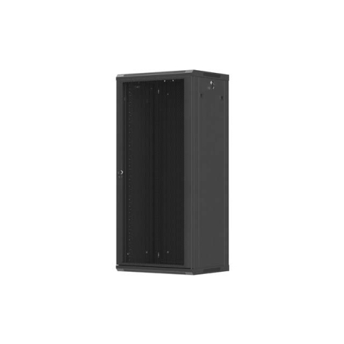 Szafa instalacyjna rack wisząca 19 cali 27U 600x450 czarna drzwi perforowane (flat pack)-26097919