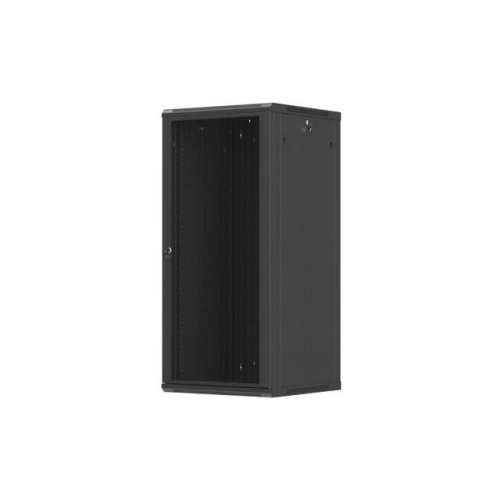 Szafa instalacyjna rack wisząca 19 cali 27U 600x600 czarna drzwi perforowane (flat pack)-26097925
