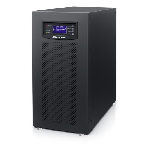 Qoltec Zasilacz awaryjny UPS 3- fazowy | 10kVA | LCD | EPO | USB | SNMP | On-line | High frequency