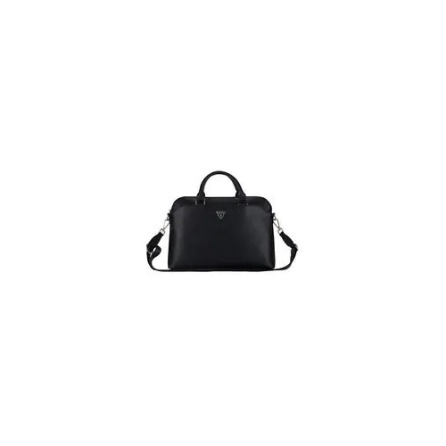 Torba na laptopa Guess z poliuretanu z ziarnistym trójkątnym Logo 13/14/15" w kolorze czarnym