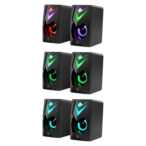 DEFENDER GLOSNIKI PC J4 2.0 6W LED USB CZARNE 65964-26451326