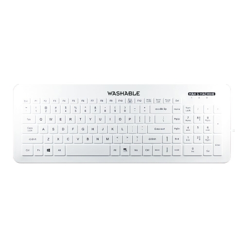 Man & Machine Very Cool Flat klawiatura Medyczna USB QWERTY Amerykański międzynarodowy Biały