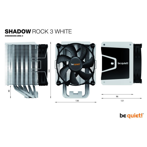 Chłodzenie CPU be quiet! SHADOW ROCK 3 WHITE-2683644