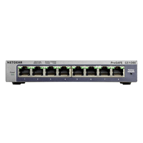 Switch NETGEAR GS108E-300PES (8x 10/100/1000Mbps)-3092665