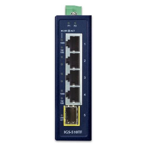 Switch PLANET IGS-510TF (4X 1GB BASE-T, 1X 1GB SFP)-3092765