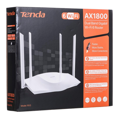 Router Tenda RX3 Dwupasmowy gigabitowy router WiFi6-3160852