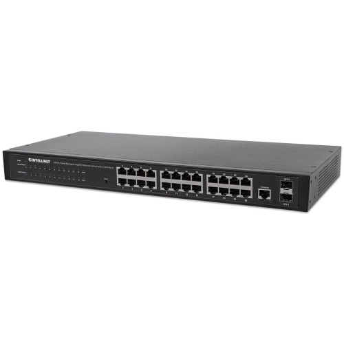 INTELLINET GIGA SWITCH 24X RJ45 + 2X SFP WEB-SMART VLAN QOS RACK 560917-3231921