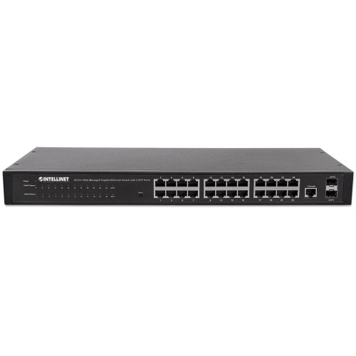 INTELLINET GIGA SWITCH 24X RJ45 + 2X SFP WEB-SMART VLAN QOS RACK 560917-3231923