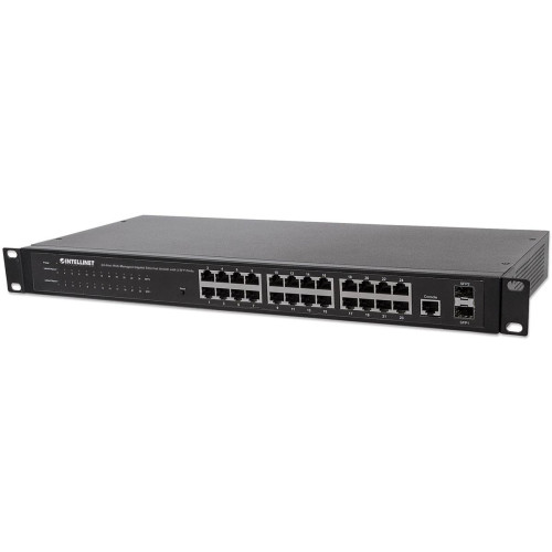 INTELLINET GIGA SWITCH 24X RJ45 + 2X SFP WEB-SMART VLAN QOS RACK 560917-3231926