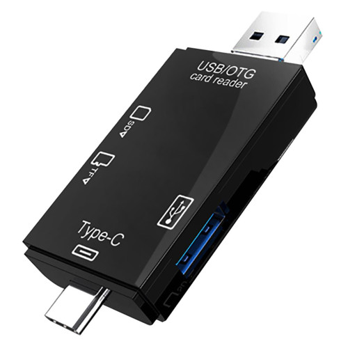 VAKOSS CZYTNIK KART 6W1 USB A/ MICRO USB/ USB C/ SD/ MICRO SD/ USB TC-R425X-3604649