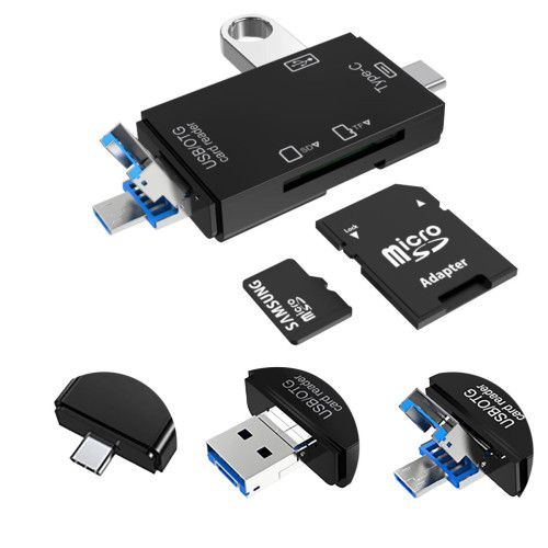 VAKOSS CZYTNIK KART 6W1 USB A/ MICRO USB/ USB C/ SD/ MICRO SD/ USB TC-R425X-3604650