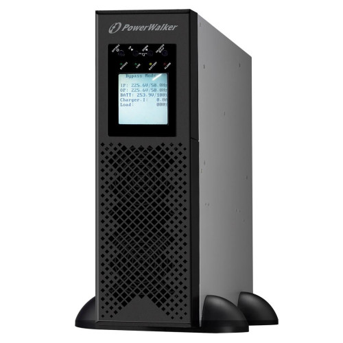 POWER WALKER UPS ON-LINE VFI 10K CPH 3/3 FAZY 10KVA, TERMINAL IN/OUT, USB/RS-232, EPO, LCD, BRAK AKU-3780034