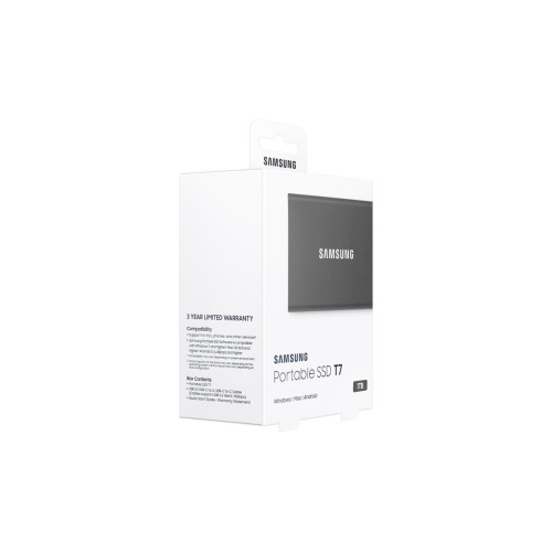 Dysk zewnętrzny SSD Samsung T7 (1TB; USB 3.2; szary; MU-PC1T0T/WW)-3803057