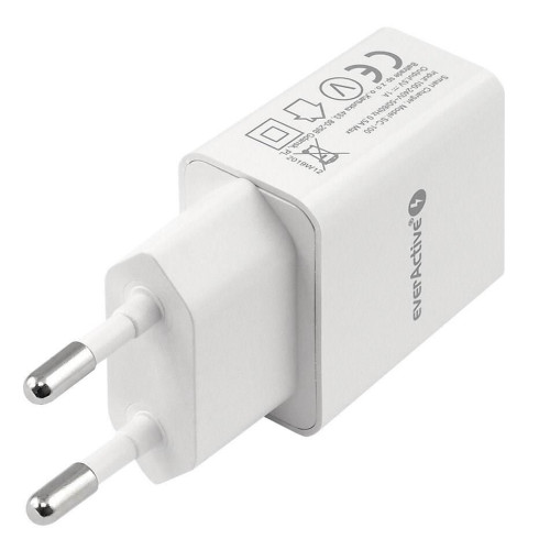 Ładowarka sieciowa everActive SC-100 (USB; kolor biały)-3806813