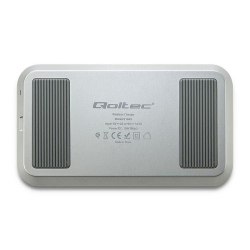 Ładowarka indukcyjna do smartfona Qoltec 51845 (Micro USB; kolor srebrny)-3806826
