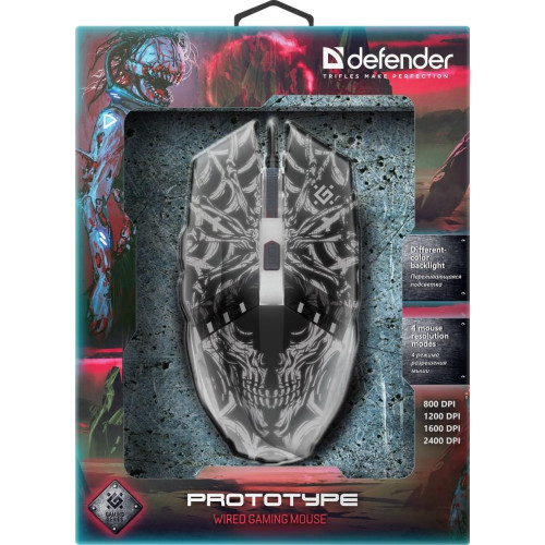 DEFENDER MYSZ PRZEWODOWA PROTOTYPE GM-670L OPTIC 800/1200/1600/2400 DPI 6P 52670-3994790
