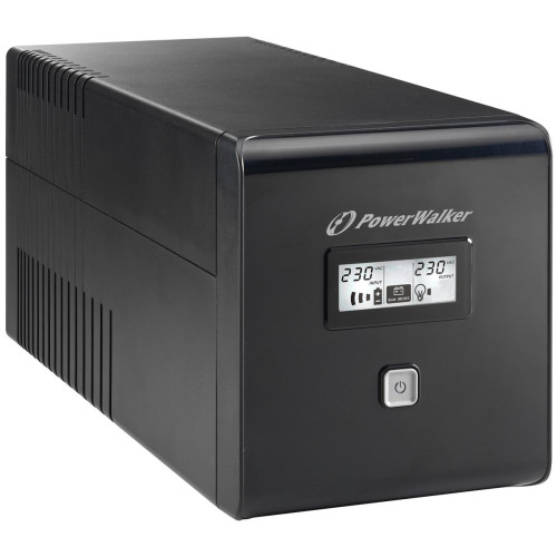 POWER WALKER UPS LINE-IN VI 1000 LCD 1000VA, 2X SCHUKO+2X IEC C13, RJ11/45, USB, LCD-4304988