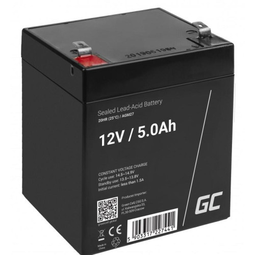 GREEN CELL AKUMULATOR ŻELOWY AGM27 12V 5AH-4349231