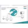Kabel adapter Displayport 1080p 60Hz FHD Typ miniDP/HDMI A M/Ż biały 0,15m-4416218