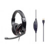 Słuchawki z mikrofonem MHS-U-001 USB czarne -4416444