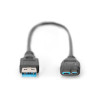 Kabel połączeniowy USB 3.1 Gen.1 SuperSpeed 5Gbps Typ USB A/microUSB B M/M czarny 0,25m-4417038