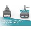 Kabel połączeniowy USB 3.1 Gen.1 SuperSpeed 5Gbps Typ USB A/microUSB B M/M czarny 0,25m-4417041
