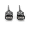Kabel połączeniowy DisplayPort z zatrzaskami 1080p 60Hz FHD Typ DP/DP M/M czarny 15m-4417093