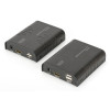 Przedłużacz/Extender KVM (HDMI+USB) do 120m po Cat.5e UTP lub IP, 1080p FHD 60Hz, audio (zestaw)-4419341