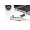 HUB/Koncentrator 3-portowy USB 2.0 HighSpeed z Typ C oraz Fast Ethernet LAN adapter, aluminium-4419862