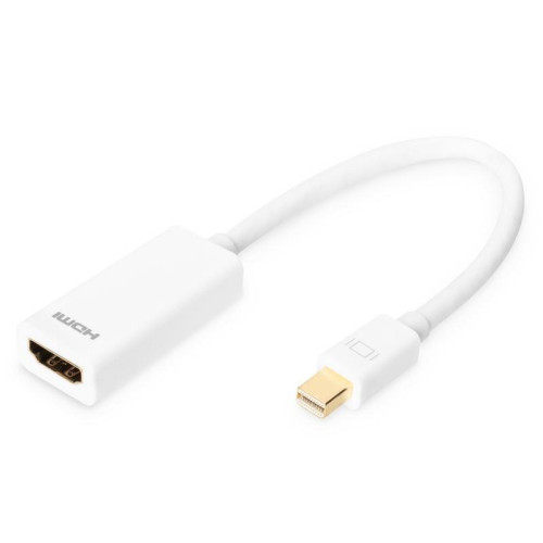 Kabel adapter Displayport 1080p 60Hz FHD Typ miniDP/HDMI A M/Ż biały 0,15m-1041596