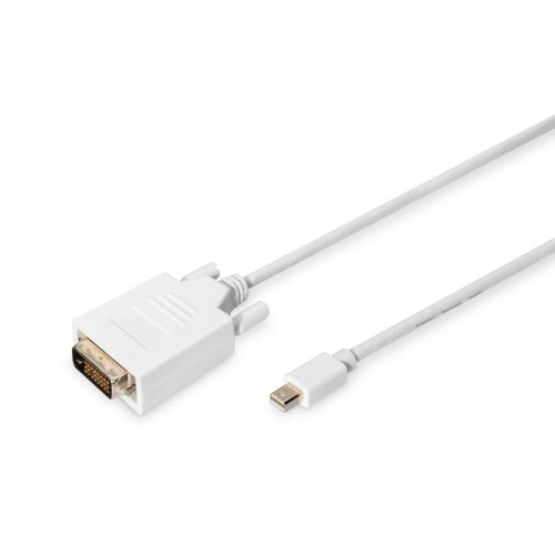 Kabel adapter Displayport 1080p 60Hz FHD Typ miniDP/DVI-D (24+1) M/M biały 2m-4416225