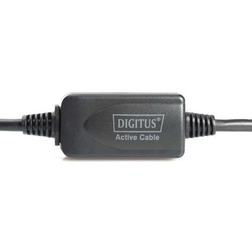 Kabel przedłużający USB 2.0 HighSpeed Typ USB A/USB A M/Ż aktywny, czarny 10m-4416253