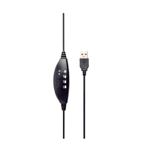 Słuchawki z mikrofonem MHS-U-001 USB czarne -4416442