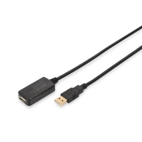 Przedłużacz/Extender USB 2.0 HighSpeed Typ USB A/USB A M/Ż aktywny, czarny 5m-4416445