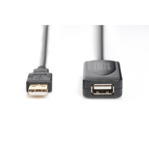 Przedłużacz/Extender USB 2.0 HighSpeed Typ USB A/USB A M/Ż aktywny, czarny 5m-4416446