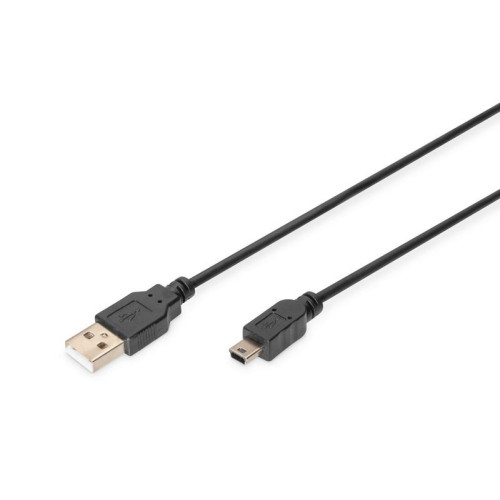 Kabel połączeniowy USB 2.0 HighSpeed "Canon" Typ USB A/miniUSB B (5pin) M/M czarny 1m-4416569