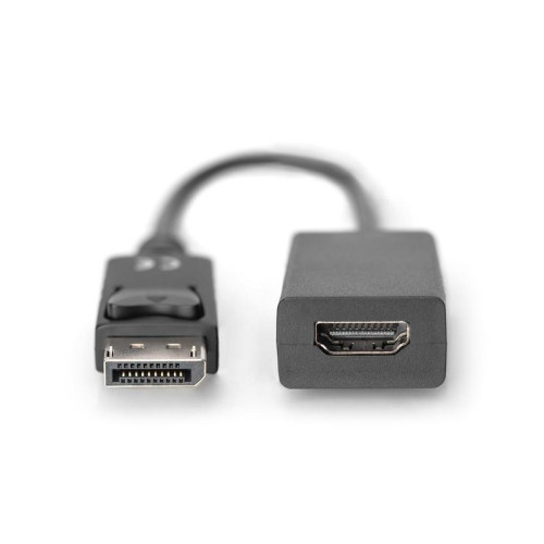 Kabel adapter Displayport z zatrzaskiem 1080p 60Hz FHD Typ DP/HDMI A M/Ż czarny 0,15m-4417116