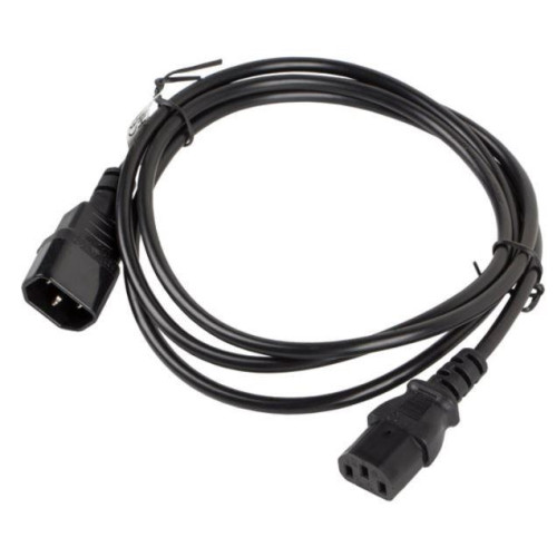 Przedłużacz kabla zasilającego IEC 320 C13 - C14 1.8M czarny-4419103