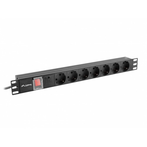 Listwa zasilajaca Rack PDU 19" 1U 16A 7X SCHUKO 2m czarna-7810525