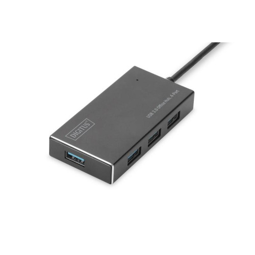 HUB/Koncentrator 4-portowy USB 3.0 SuperSpeed, aktywny, aluminium-4419677