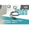 Kabel adapter DisplayPort 1.2 z zatrzaskiem 4K 60Hz UHD Typ DP/HDMI A M/M czarny 3m-4420197